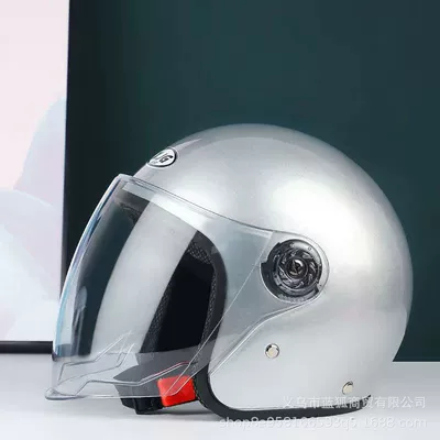 Motosiklet kaskı (dəbilqə) — Trade] Helmet for Electric Vehicles - painted-helmet-grey-hd-clear-lens