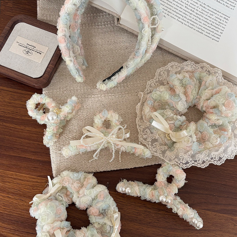 Fantomblomst Hårnåle i net Hårbånd Hovedbeklædning Perleblonder Gribeklemme Hårgribebånd Hoved Baghovedet Spiral Hår Reb Hår_voghion.com