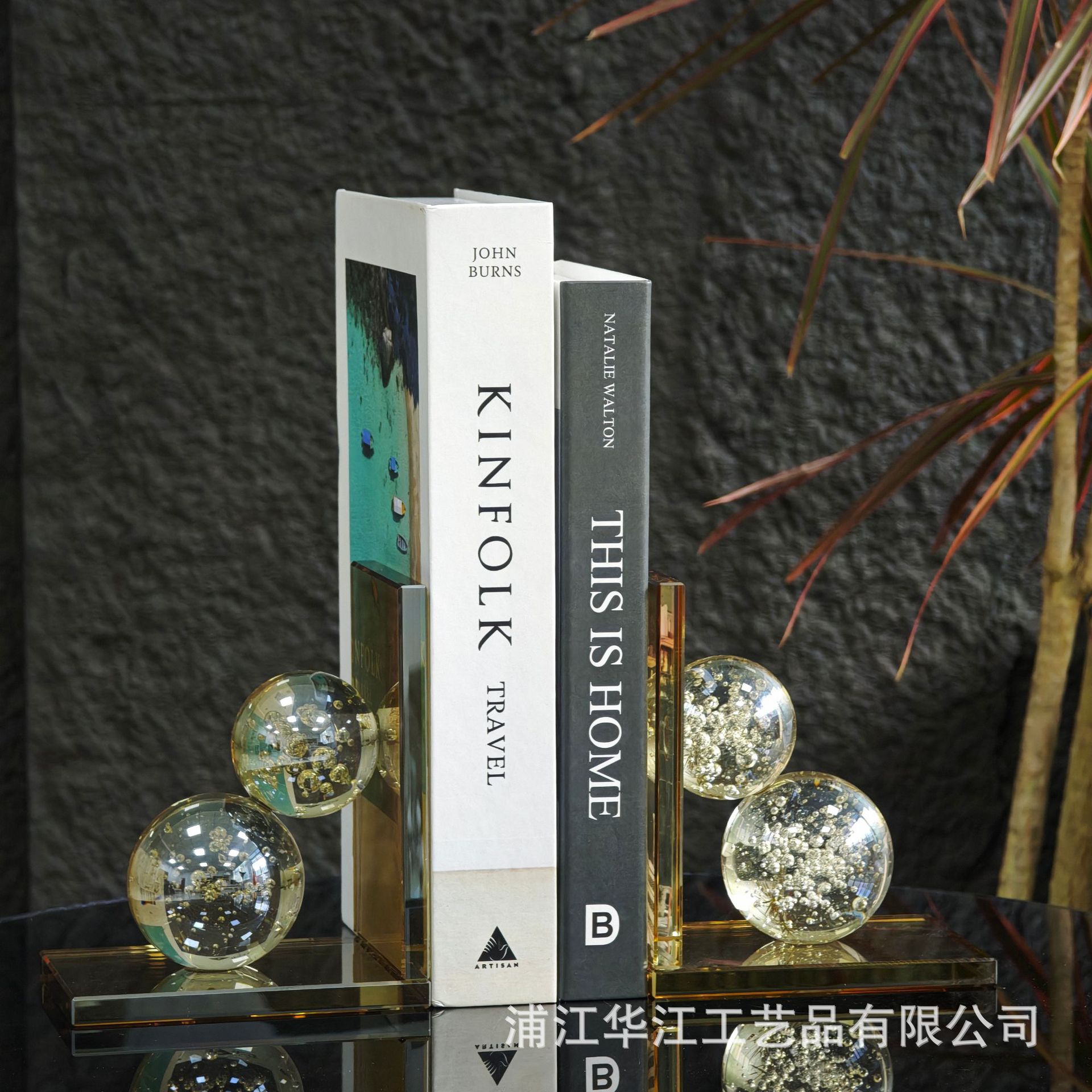 Sujetalibros de Cristal K9 Decorativo para Sala de Estudio
