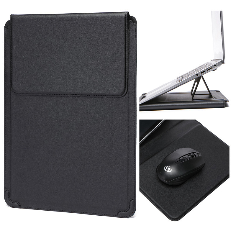 Anti-Fall Leather Cooling Laptop Bag, Suitable for Business Office Use and Storing Thin Laptops