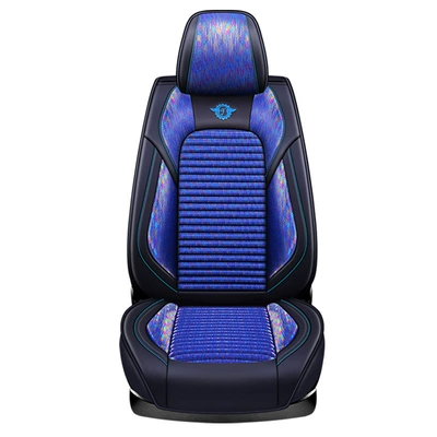Seat cushion, seat cover – Fiat Panda Car Seat - one-colorful-hemp-front-row-single-seat-black-and-blue