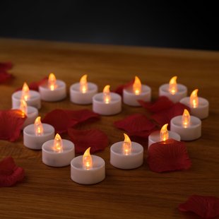 in stock wholesale electronic candle home decoration wedding guide LED candle lamp non-woven simulation rose petals