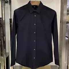 Classic Korean Business Casual Poplin Double-Layer Pointed Collar Lined Plaid War Horse Embroidered Men's Shirt Men Shirt