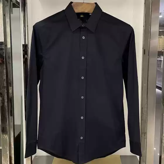 Classic Korean Business Casual Poplin Double-Layer Pointed Collar Lined Plaid War Horse Embroidered Men's Shirt Men Shirt