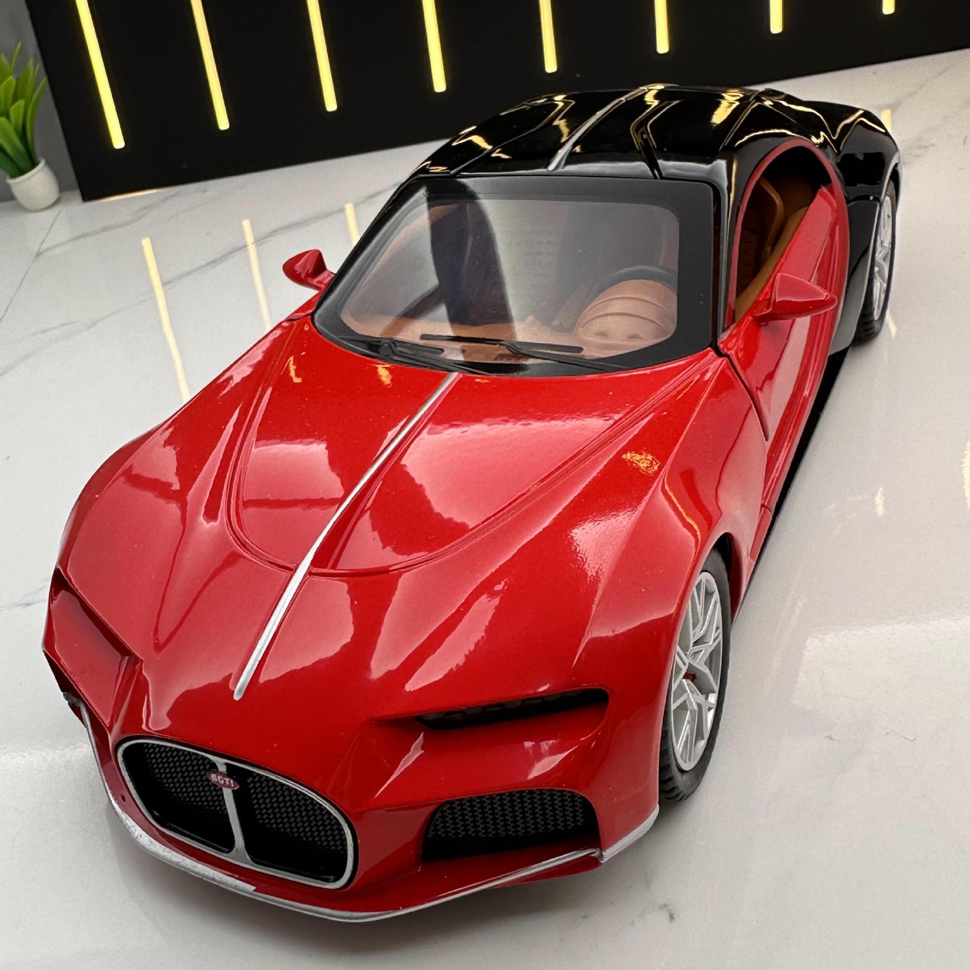 Nuevo modelo de coche de aleación Haodi 1:24 bujiadi ATLAMTIC coche deportivo tire hacia atrás con sonido y luz modelo de coche de juguete