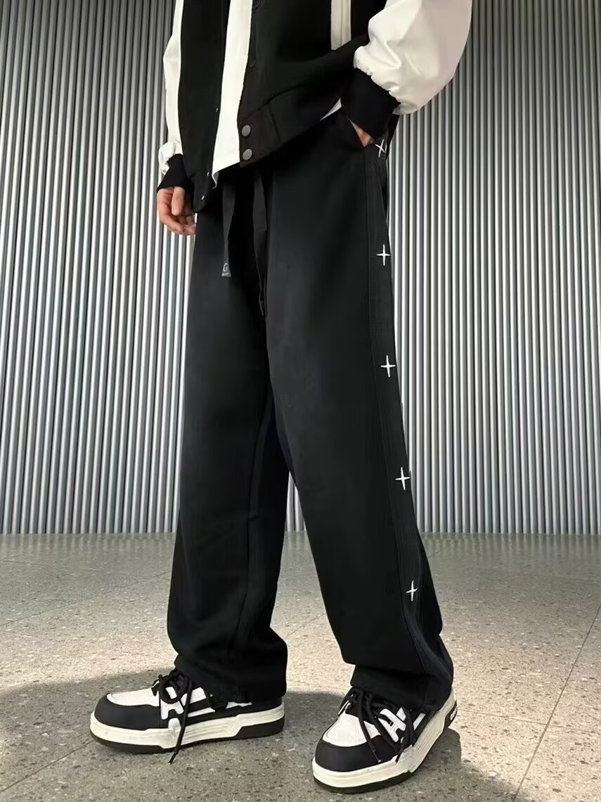 American Style Jeans High-End Vintage Loose High Street Wide-Leg Draped Straight Long Pants Trendy Men_mkmklike.com