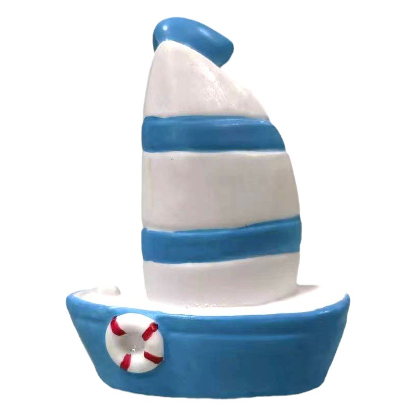 Estilo al por mayor decoración de vela botella a la deriva PVC vela blanca barco sólido personalidad creativa paisaje de fondo hundido junto al mar