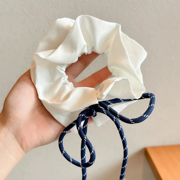1# white bow hair tie - about 43cm*8cm