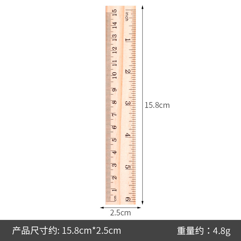 Regla regla de madera 15cm-30cm ayudas didácticas regla de madera Sastre Escala doble sola escala logotipo impreso
