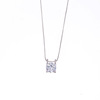 Classic fashionable pendant, advanced zirconium, necklace, chain for key bag , high-quality style, silver 925 sample