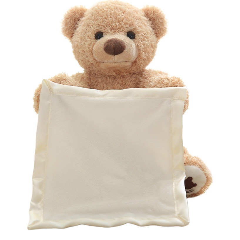 Oso de escondite y busca esconder y buscar cubrir ojos tídito oso juguete de peluche eléctrico transfronterizo Amazon