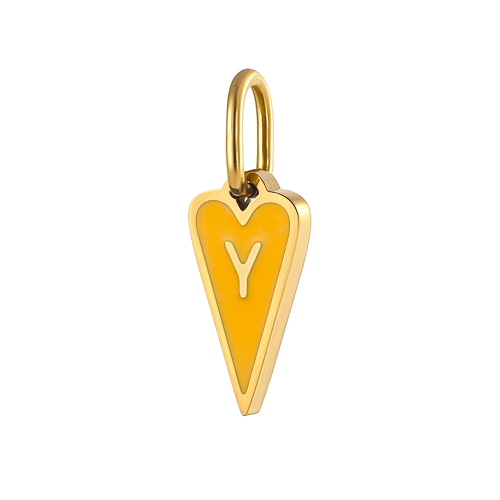 1g Weight Pendant Jewelry Making Type DIY Ornament Accessories Classification 1 Piece, 1 Set Quantity 304 Stainless Steel Material Letter Pattern All Seasons Season Polished Finish Enamel Design Simple Style, Classic Style Style 1 Piece 1 Set 304 Stainless Steel Letter Polished Pendant DIY Ornament Accessories 13