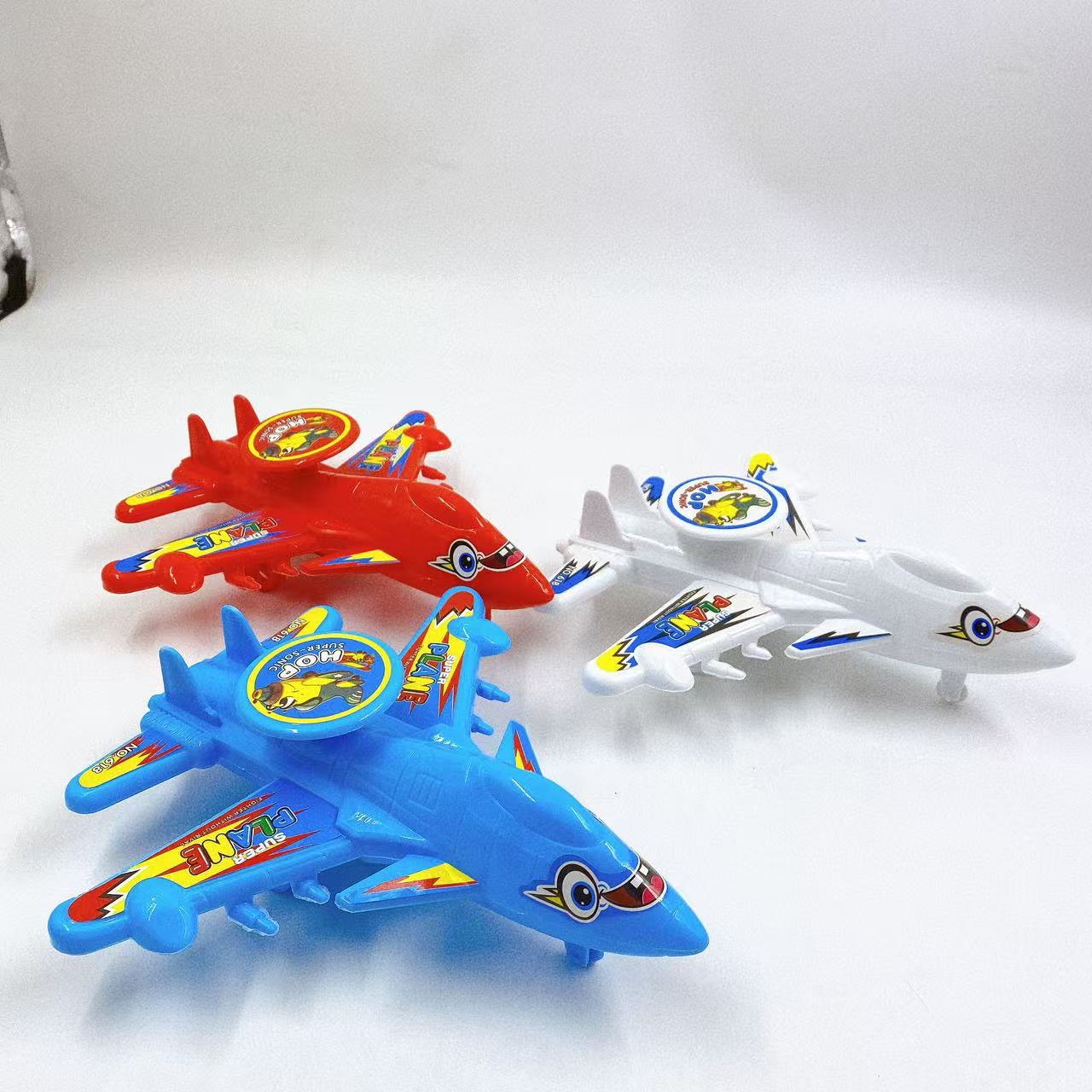 2 yuanes tienda de disco modelo de avión de aviación de plástico patio de protección de tierra estante anillo parque de aviones grandes al por mayor