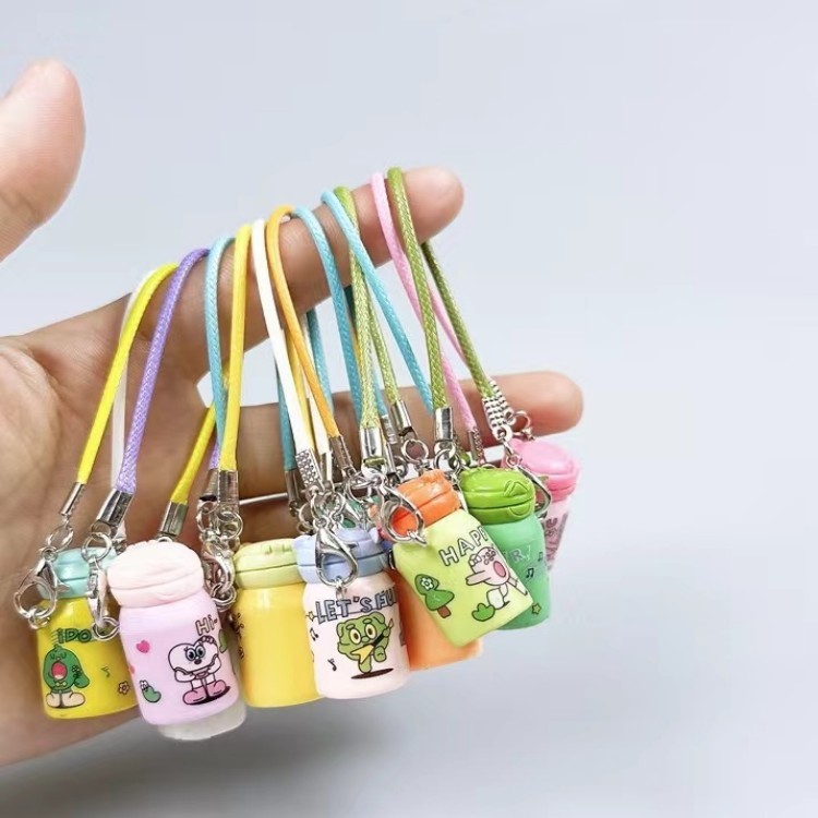 カラフルな韓国ワックスロープショートブレスレット双頭バックル diy アクセサリーシミュレーションミニモデルスクールバッグウォーターカップペンダントロープ|undefined