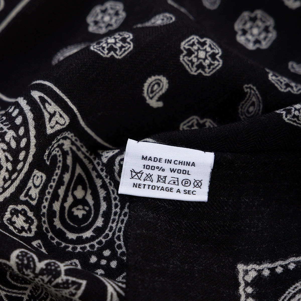 Black woolen winter scarf, keep warm fashionable cloak, high-quality style, wholesale