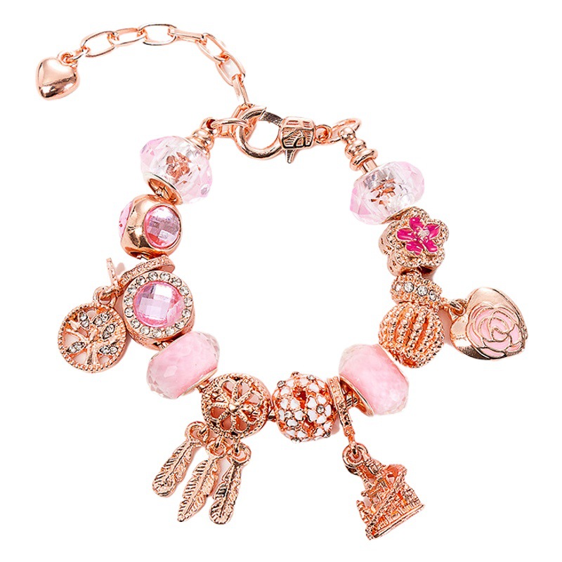 Pan's Christmas Blind Box Bracelet Cross-border Women's Suit Snowflake Bell New diy Bracelet Women's Handmade Beaded Suit