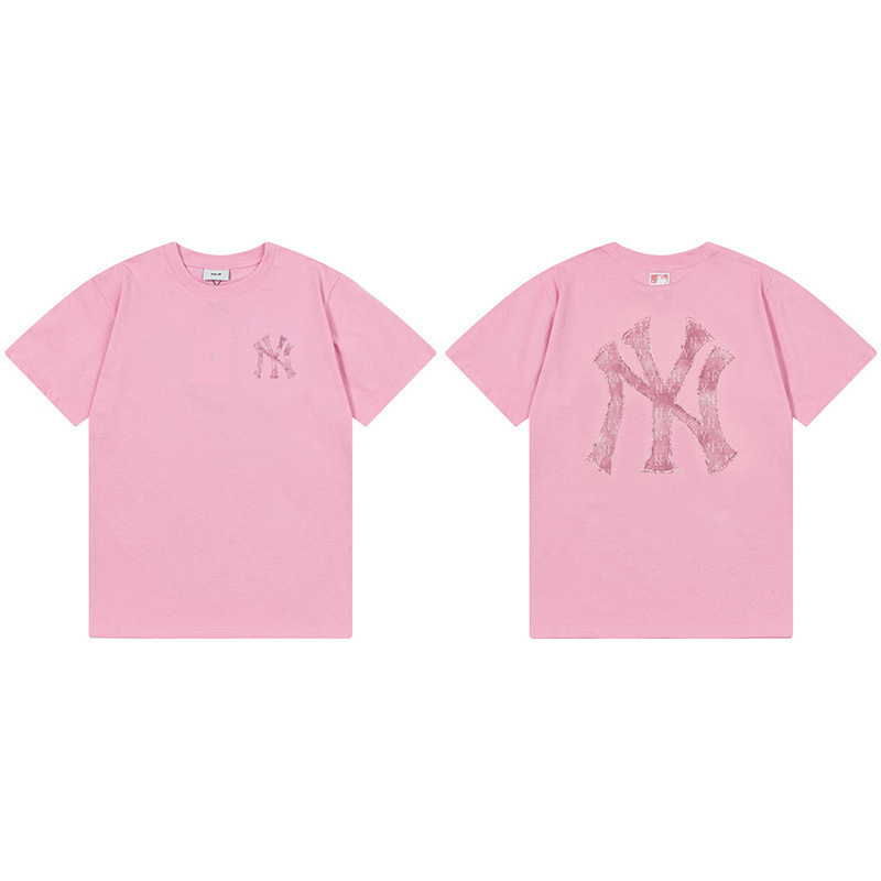 韓国新作MLBバックロゴ大プリントNY半袖Tシャツ男女兼用刺繍カジュアル半袖|undefined