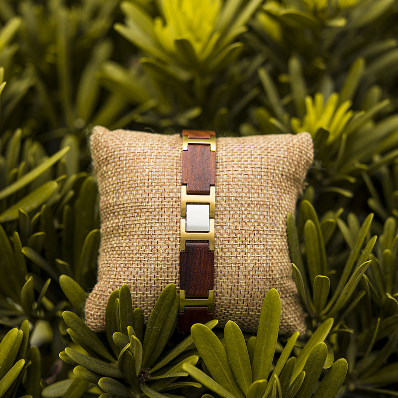 27g Weight Bracelets Classification Wood Chain Material 1 Piece Quantity Daily, Street Occasion Wood Material Geometric Pattern Men's Gender Vintage Style, Simple Style Style Men's Vintage Style Simple Style Bracelets Geometric Wood Men's Chain Bracelets 28