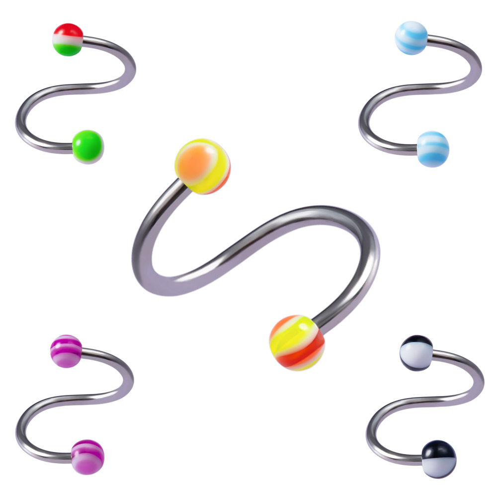 Simple Style Round Stainless Steel Eyebrow Nails 1 Set