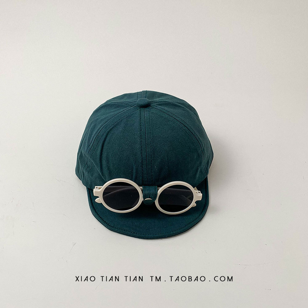 Sombrero de bebé, niño y niña, moda, nicho, gafas de todo fósforo, gorra de una pieza, sombrilla de verano para bebé, gorra de béisbol