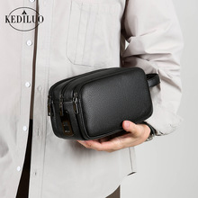 跨境智能指纹解锁指纹包商务男士指纹锁手拿包 防盗指纹手抓包