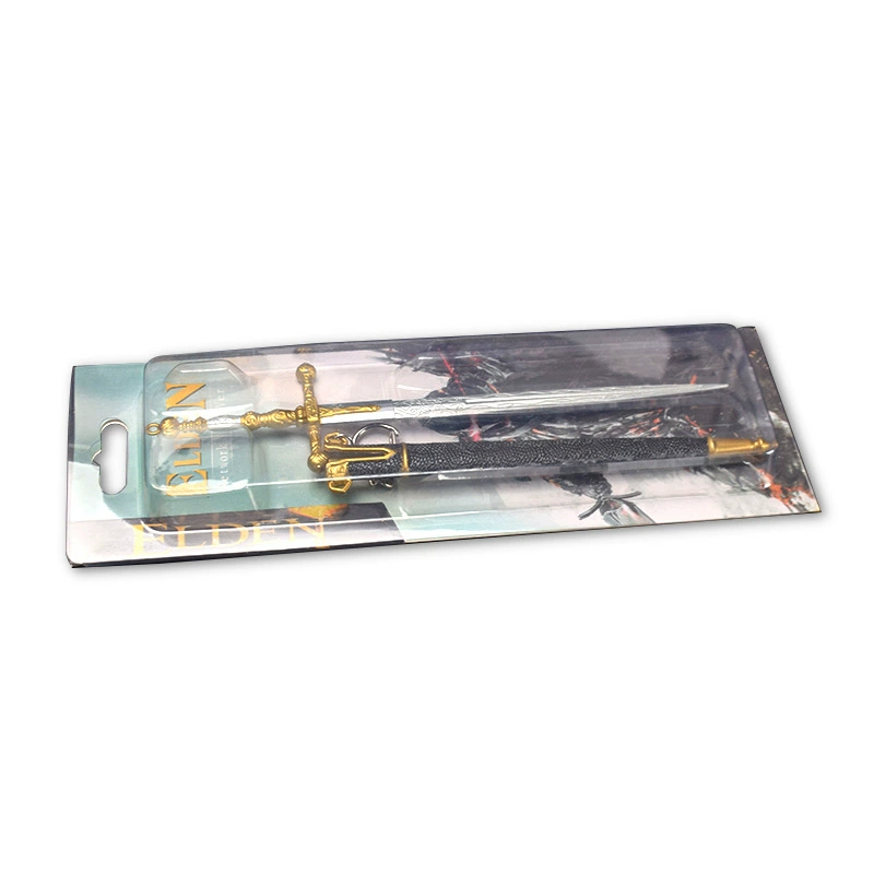 Anime game peripheral weapon with a 22cm alloy model weapon ornament keychain