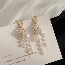 韩国网红新款S925银针珍珠流苏耳环时尚法式轻奢高级感气质耳饰女
