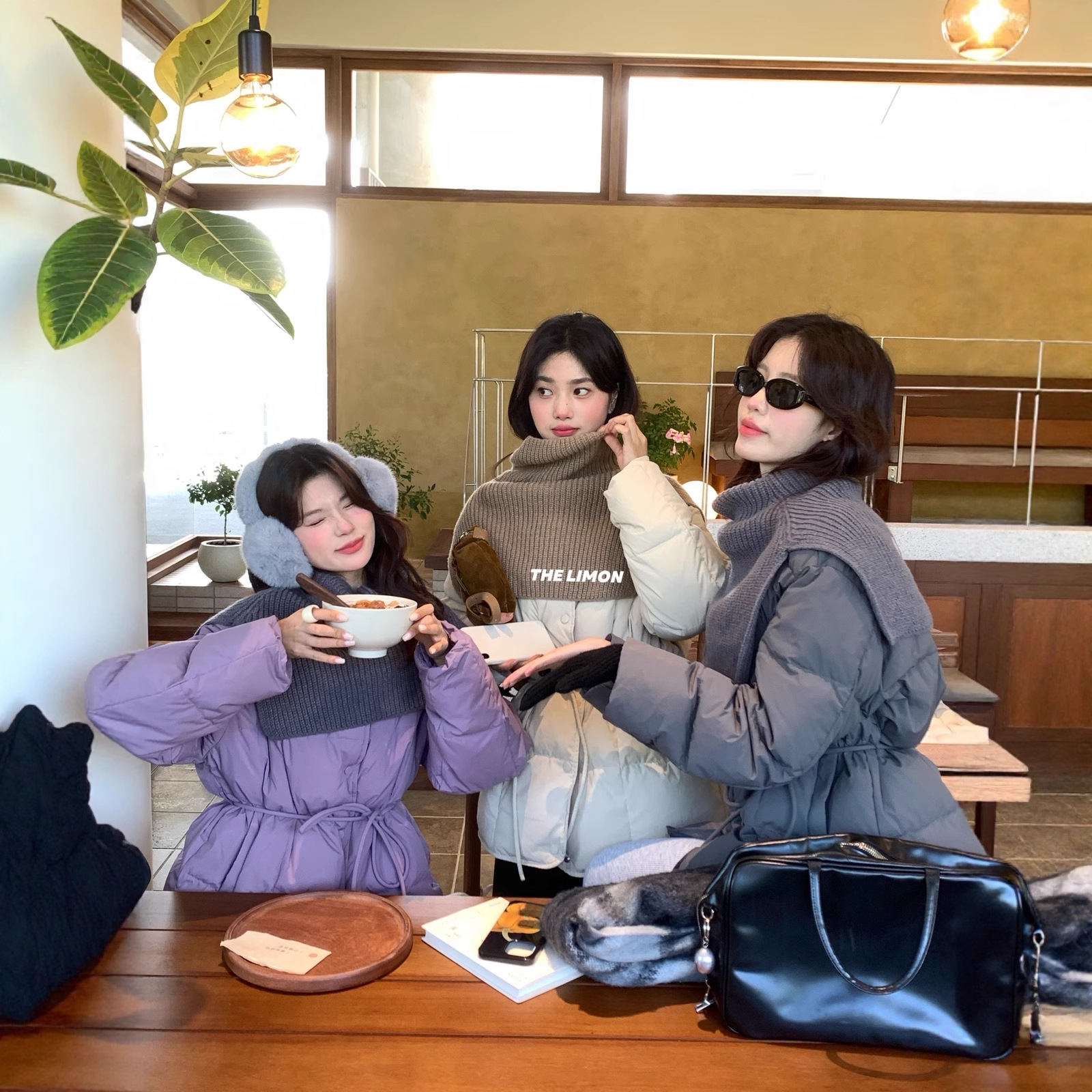 【高品质订货】悠然冬语｜韩版温柔收腰面包服羽绒服外套(配围脖)