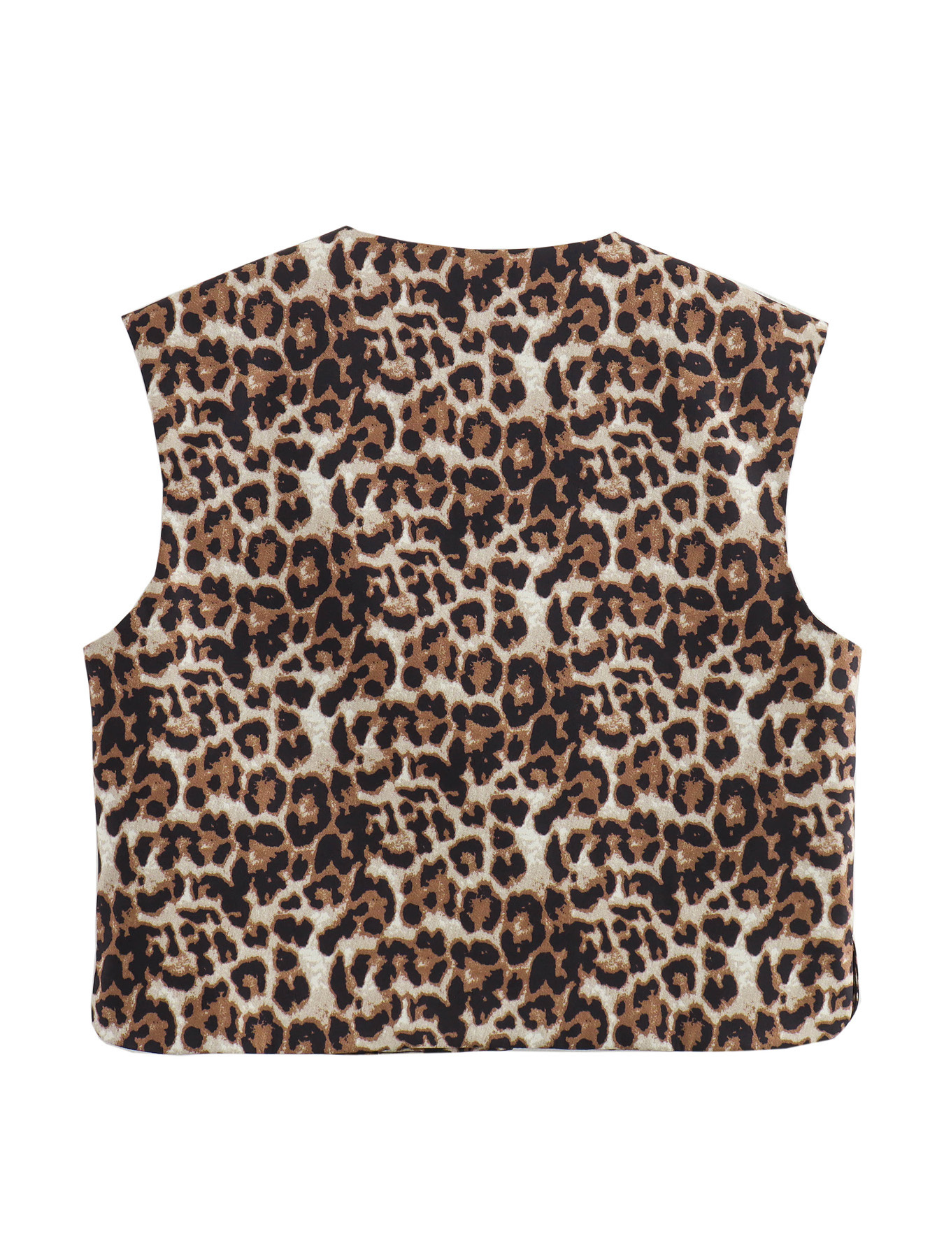 Cross-border Women's 2024 Autumn and Winter New European and American Fashion Casual Round Neck Single-breasted Vest Vest Jacket Women's Jacket