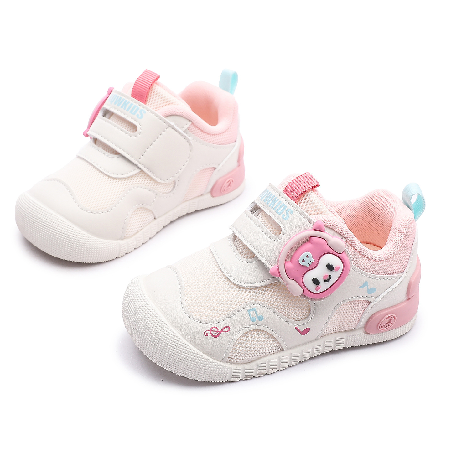 Zapatos infantiles para bebés niñas 2026 primavera y otoño nuevos zapatos funcionales de suela blanda zapatos para niños zapatos clave para bebés transpirables