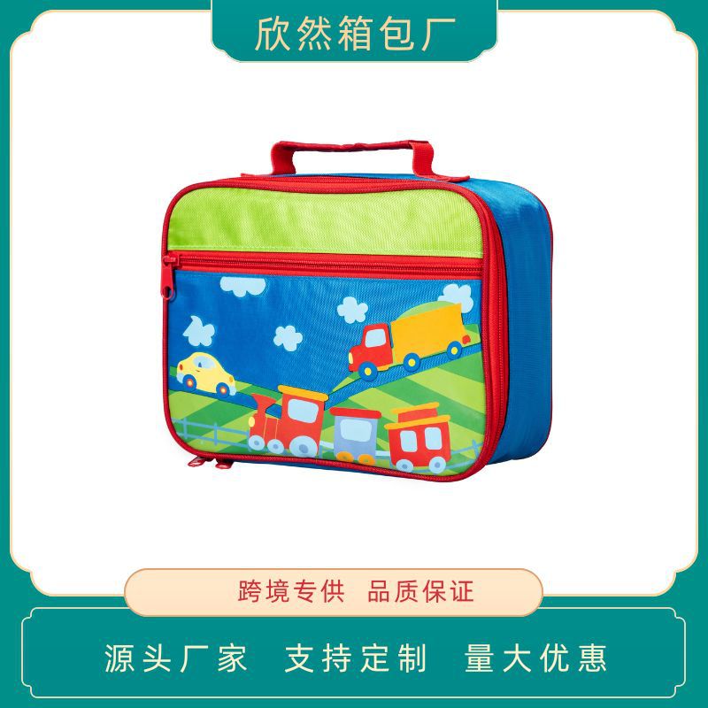 Children's Cartoon Portable Insulated Bag Wholesale Polyester Primary School Student Lunch Box Fresh-Keeping and Cold-Keeping Lunch Bento Bag