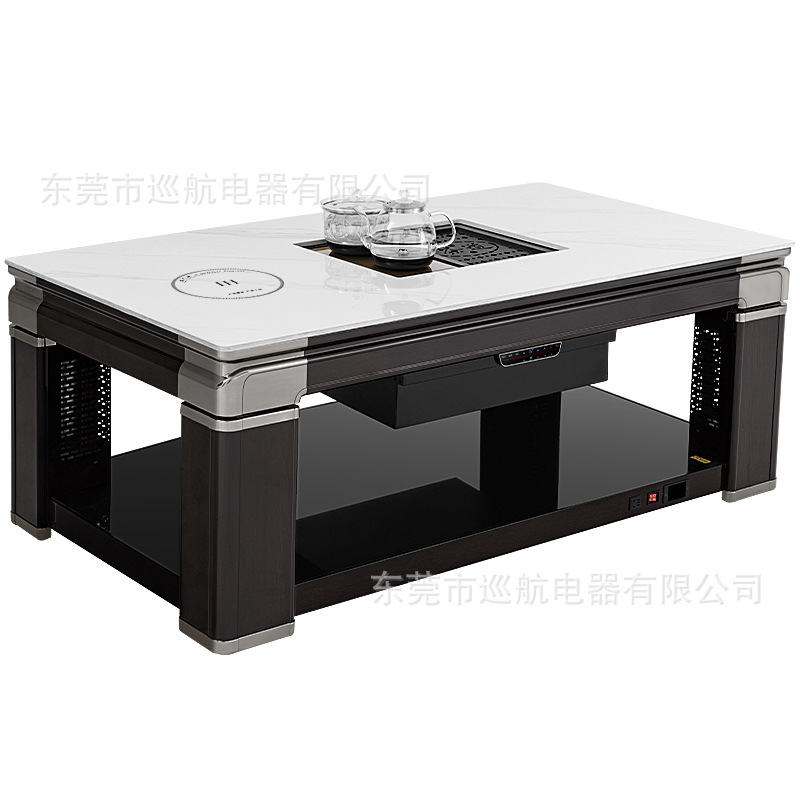 Nuevo tipo de mesa de calefacción eléctrica calefacción elevadora Kung Fu mesa de té todo en una sala de estar estufa eléctrica inteligente mesa de té china fuego de cocción