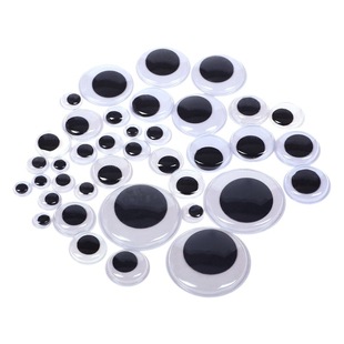 Moveable Eyes with Adhesive Back Kindergarten Art Handmade DIY Toy Accessories Black and White Plastic Moveable Eyes Sticker