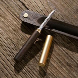 Tea knife Damascus diamond steel tea needle ebony solid wood open tea cake pry tea tool Pu'er tea knife tea set accessories