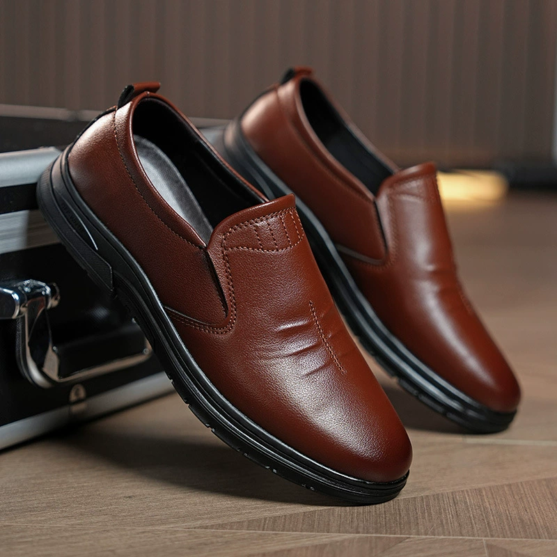 Кожаная обувь новая мужская парадная кожаная обувь холодная липкая повседневная мужская деловая работа
