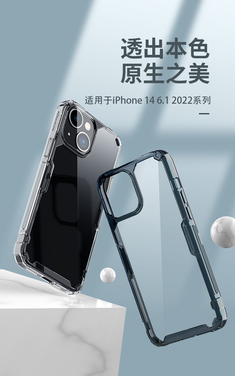 Ốp lưng trong suốt chống sốc viền dày cho iPhone 14 Pro Max — Màu sắc tự nhiên Pro-Màu xanh lam, Màu sắc tự nhiên Pro-Màu Tím chi tiết 2