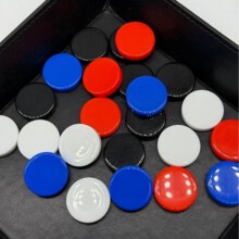 彩色塑料圆片西洋棋子筹码片空白光板筹码片圆形塑料双陆棋子