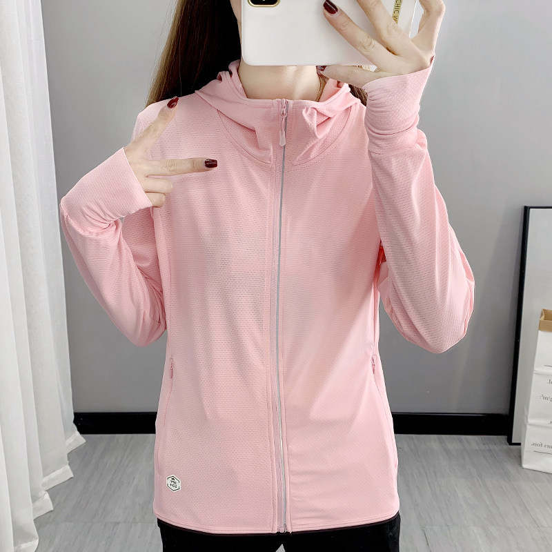 Women's Sun Protection Jacket 2025 Summer New Trendy Brand UPF50+ Ice Silk Breathable Ultra-thin Long-sleeve Hooded Casual Coat