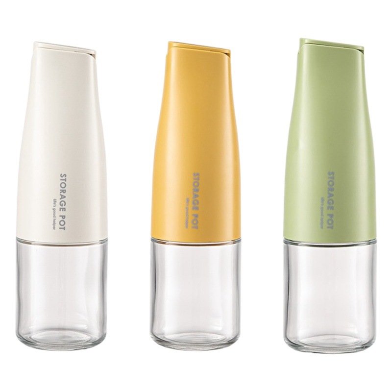 Celebridad de Internet Oiler vidrio gravedad automática cubierta abierta botella de aceite cocina hogar aceite spray olla no colgante salsa de aceite vinagre condimento botella