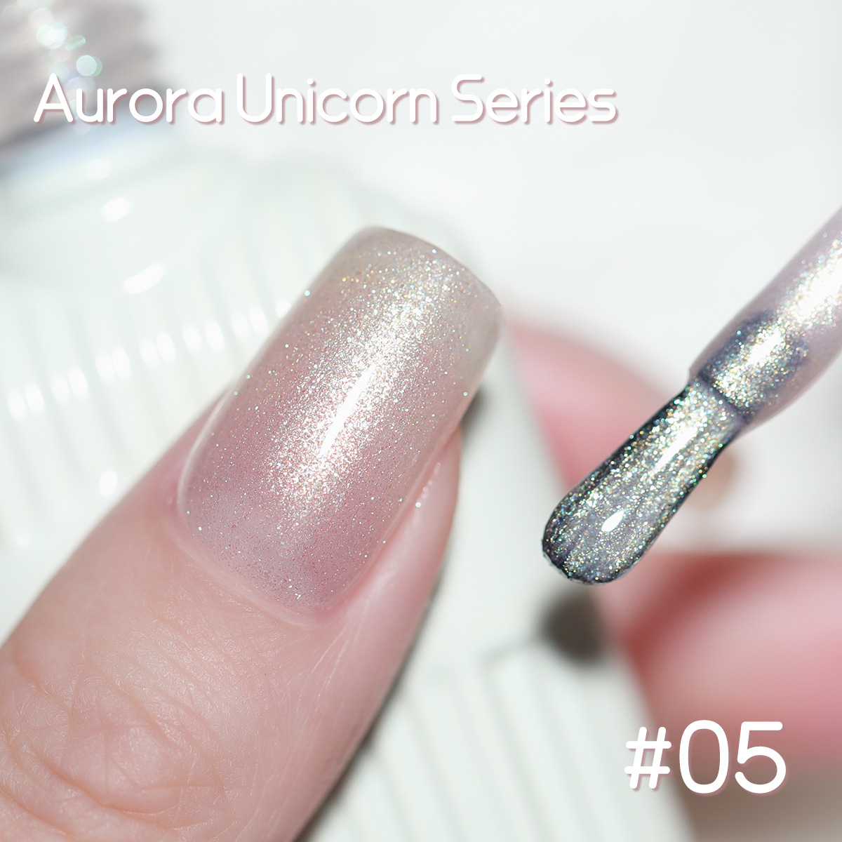 Esmalte de Uñas en Gel Fototerapia Aurora Efecto Brillante para Manicura