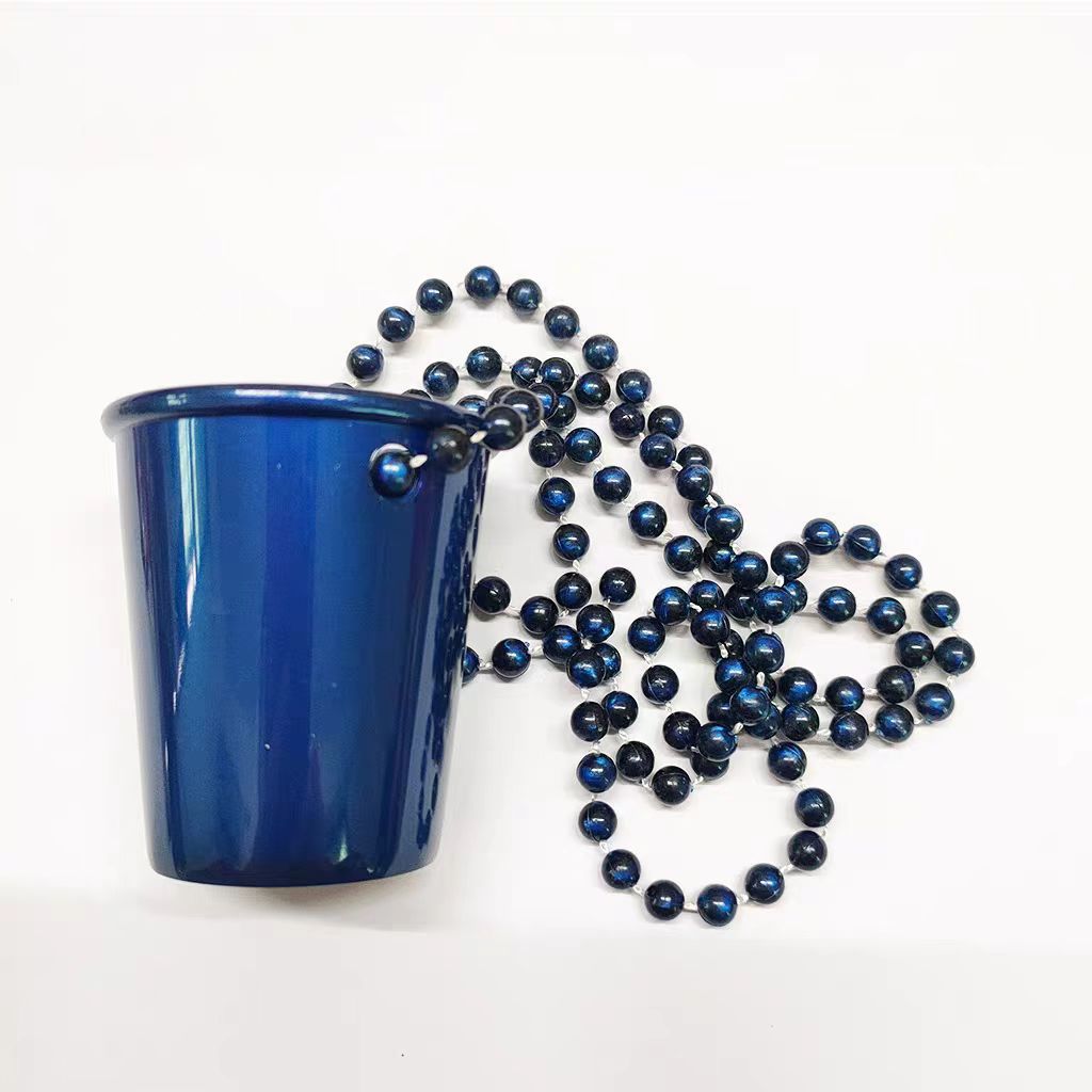 Collar terminado de carnaval irlandés con cuentas redondas de plástico de colores accesorios de fiesta venta al por mayor