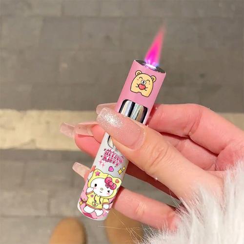 Kuromi Pacha Dog Lighter Sanrio Gradient Color Cylindrical Cartoon Boyfriend Gift Ladies Cute Lighter