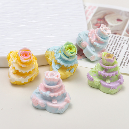 Cartoon DIY resin accessories and decorations: flowers, fountains, cream glue, hair clips, phone cases, shoe buckles, keychains, pendants.