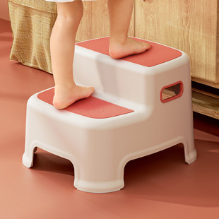 Household Two-Step Ladder Stool, Step Footstool, High and Low Stool, Ladder Chair, Dual-Use Kitchen Step Stool, Car Wash Stool, Two-Step Stool