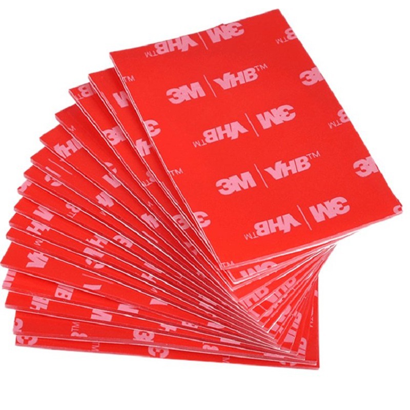 RP62双面胶VHB红膜灰色亚克力泡棉防水胶带高粘度耐高温家用固定