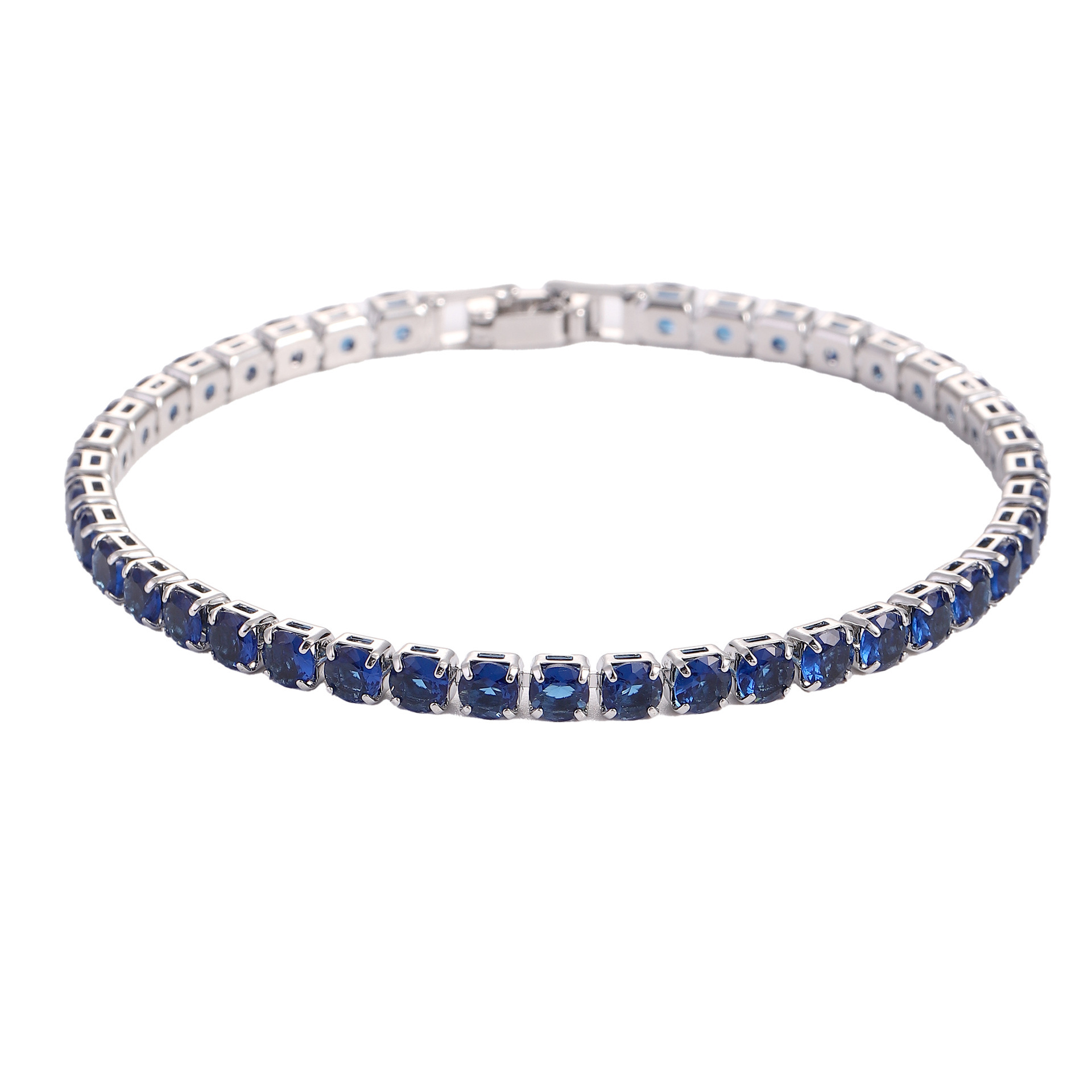 Herre tennisarmbånd i titaniumstål med moissanit sten_voghion.com