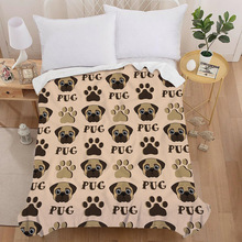 宠物狗厂家直供3D数码印花法兰绒双层毯午睡盖毯空调毯懒人毯