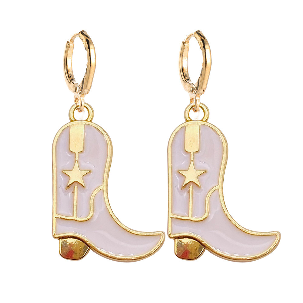 Enamel Design Wholesale Jewelry Cartoon Style Geometric Alloy Enamel Drop Earrings
