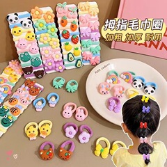 子供のかわいいカードの高弾力の髪ひもの髪飾りの女の子のキャンディー色の髪飾りの女の子は髪の皮筋の女性を刺します。