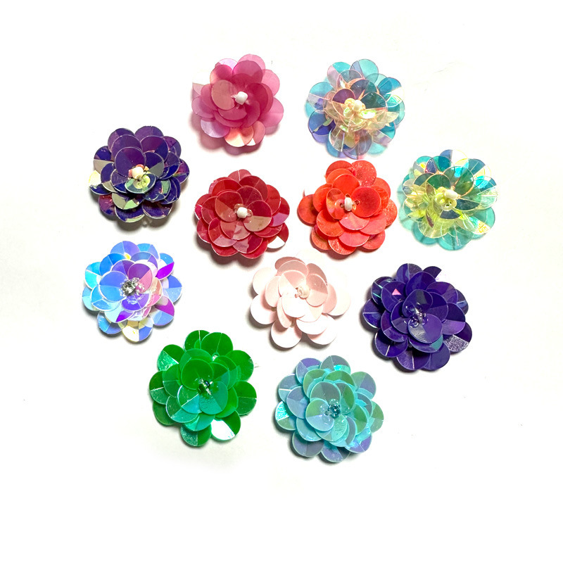 Factory Direct sales 2.5cm three-dimensional sequins small flower clothing accessories shoes and hats decorative flower handmade folding piece decorative flower Factory Direct sales 2.5cm three-dimensional sequins small flower clothing accessories shoes and hats decorative flower handmade folding piece decorative flower